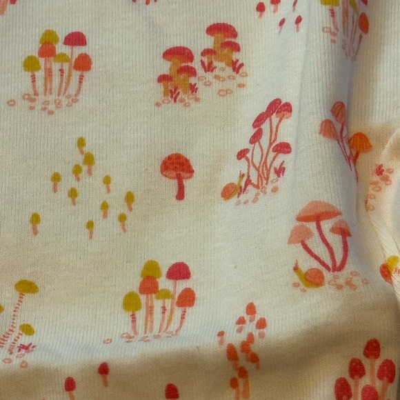 Honest Baby Sleeper Pink Mushrooms Organic Cotton 3-6 months New with tags - Picture 2 of 8